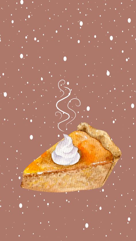 Pumpkin Pie Aesthetic, Apple Pie Art, Pie Background, Pie Watercolor, Pie Wallpaper, Phone Backround, Autumn Phone Wallpaper, Pies Art, Wallpaper Fall