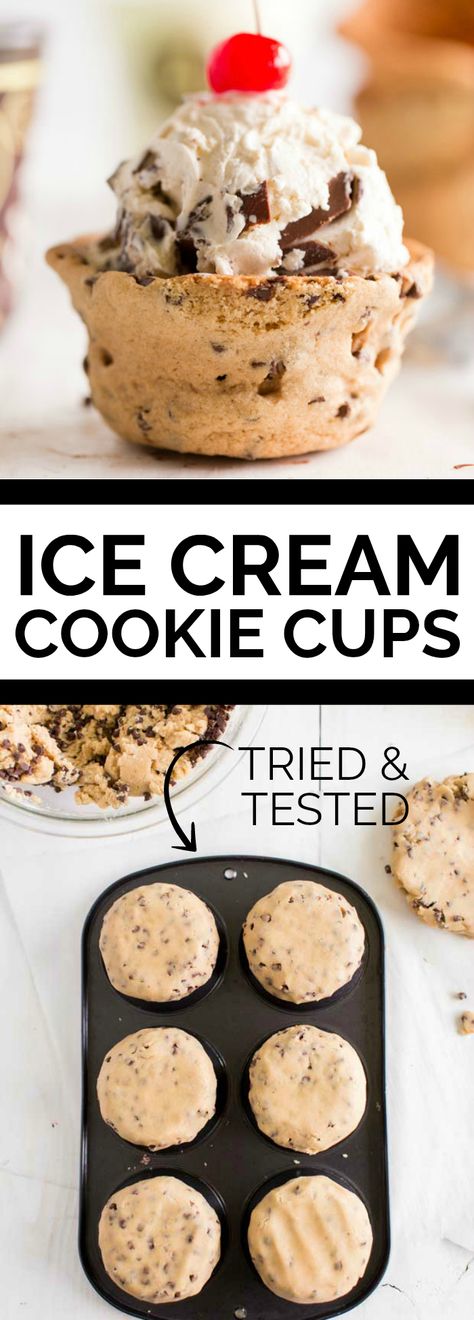 Chocolate Chip Cookie Bowls, Chocolate Chip Cookie Cups, Cookie Bowls, Cookie Cups Recipe, Homemade Chocolate Chips, Homemade Chocolate Chip Cookies, Spaceships And Laser Beams, Boy Birthday Party Ideas, Dessert Simple