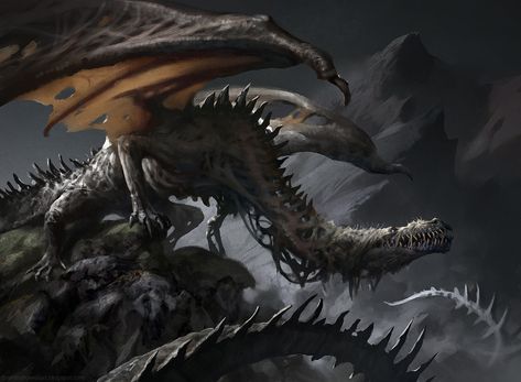 ArtStation - undead dragon dude and some sketches, Brent Hollowell Undead Dragon, Zombie Dragon, Dragon Dnd, Dead Dragon, Some Sketches, Creature Artwork, Fantasy Beasts, 다크 판타지, Monster Concept Art