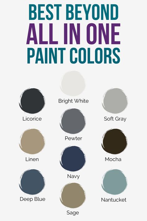 Best Beyond All in One Paint Colors Paint Colors For Furniture, Colors For Furniture, Best Paint For Wood, All In One Paint, Best Paint Sprayer, Gray Painted Furniture, Dining Chair Makeover, Beyond Paint, Best White Paint