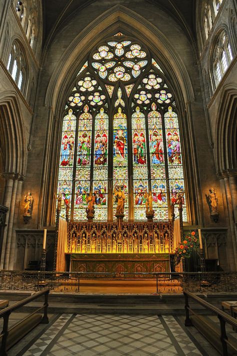 High altar window, Ripon Cathedral. The beautiful high altar, and East window at #Sponsored , #affiliate, #sponsored, #altar, #Ripon, #high, #window Ripon Cathedral, Stock Photography Free, Yorkshire, Typography, Stock Images, Design Inspiration, England, Carving, Stone