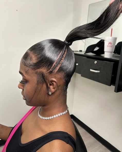 Long Hair Ponytail Styles, Hairstyles For Wavy Hair, Slick Ponytail, Hairstyle For Short Hair, Black Women Braids, Hairstyle For Short, Women Braids, Sleek Ponytail Hairstyles, Long Hair Ponytail