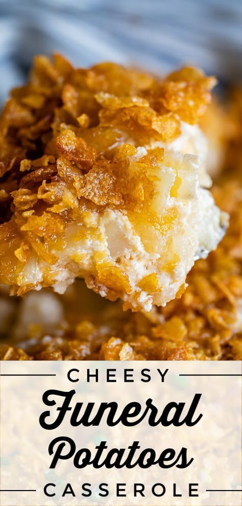 Cheesy Potato Casserole, The Food Charlatan, Potatoes Recipes, Queso Cheddar, Cheesy Potato, Hashbrown Recipes, Food Charlatan, Potatoe Casserole Recipes, Kitchen Fun