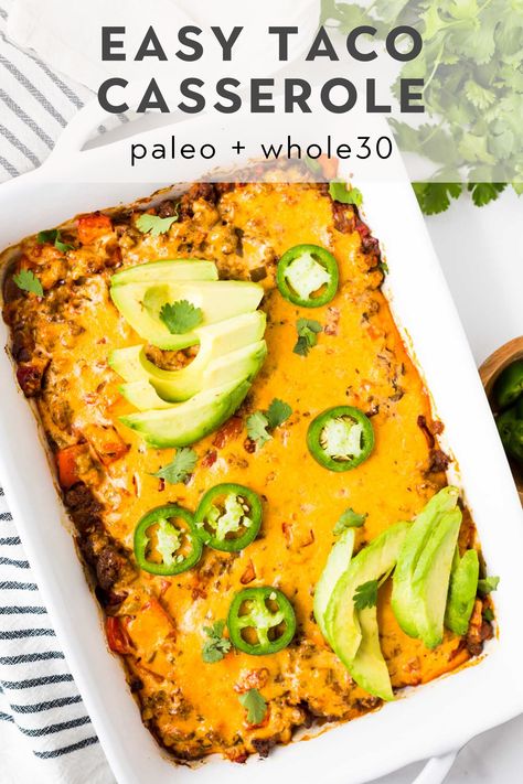 Healthy Mexican Dinner, Potatoes Ground Beef, Paleo Taco, Paleo Casserole, Paleo Tacos, Easy Taco Casserole, Homemade Mayonnaise Recipe, Sweet Potato Tacos, Whole30 Dinners