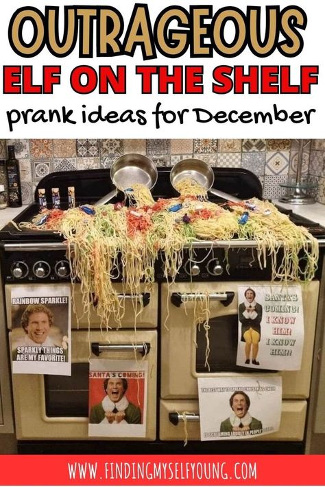 epic elf ideas Spaghetti Breakfast, Elf On The Shelf Pranks, Elf Is Back Ideas, Simple Thanksgiving Table Decor, Christmas Pranks, Fireplace Tv Wall Decor, Griswold Christmas, Awesome Elf On The Shelf Ideas, Fireplace Tv Wall