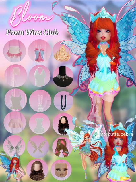 Winx Club Characters, Club Outfits Dresses, Winx Fairy, Vip Dress, Barbie Fairy, Fairy Theme, Imvu Outfits Ideas Cute, Aesthetic Roblox Royale High Outfits, Royal Outfits