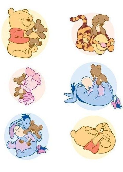 Baby Winnie The Pooh Characters, Baby Tigger Winnie The Pooh, Winnie De Pooh Baby Shower Ideas, Drawing Winnie The Pooh, Winnie Pooh Bebe, Winnie The Pooh Stickers, Pooh Drawing, Pooh Bebe, Winnie The Pooh Tattoos