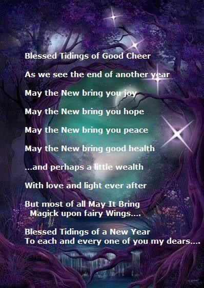 New Year-blessing New Years Eve Spells, Wiccan New Year Blessing, Wiccan New Year, Pagan New Year Quotes, Witchy Happy New Year, New Years Witch Tips, Pegan New Years, New Years Eve Sayings Quote, Wiccan Prayers