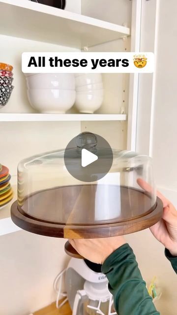 Liz & Jeff on Instagram: "Turn the bottom of a cake stand upside down for easier storage #cake #cakedecorating #kitchen #organization" Upside Down, Kitchen Organization, Cake Stand, Cake Decorating, Turn Ons, Cake, Closet, On Instagram, Instagram