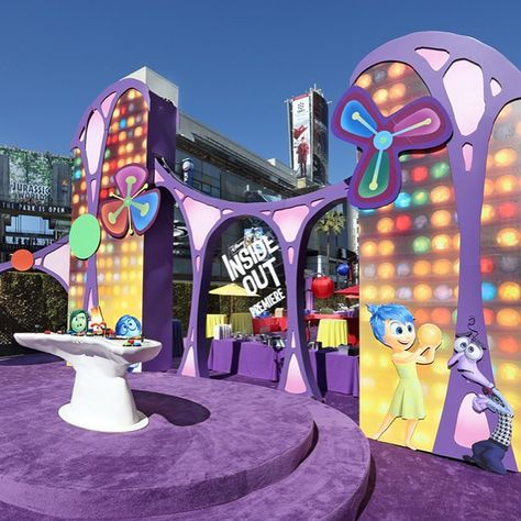 @craig_waldman on Instagram: “Inside out premiere control center entry to pre party. Photo by line 8 #1540productions” Inside Out Float Ideas, Inside Out Backdrop, Inside Out Party Theme, Inside Out 2 Party Decorations, Inside Out 2 Decorations, Inside Out Halloween Decorations, Inside Out Trunk Or Treat Ideas For Cars, Inside Out Party Ideas Decorations, Inside Out 2 Party