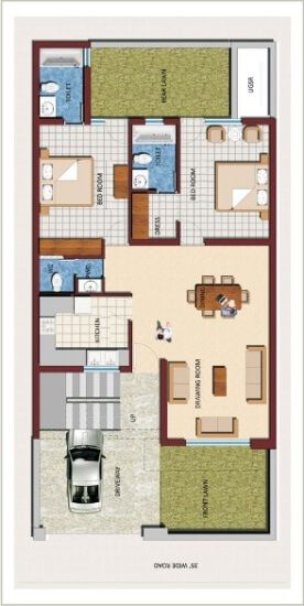 Readymade Floor Plans | Readymade House Design | Readymade House Map | Readymade Home Plan Home Naksha House Design, 25x40 House Plans 2bhk, 25x40 House Plans, Affordable House Design, West Facing House, 20x40 House Plans, 30x40 House Plans, Duplex Floor Plans, 2bhk House Plan