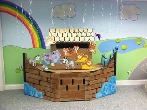 How To Make An Ark Out Of Cardboard, Noah’s Ark Cardboard, Noah’s Ark Decor, Diy Noah’s Ark, Noah Ark Decorations Ideas, Noah’s Ark Decorations, Noah's Ark Activities, Noahs Ark Vbs, Noahs Ark Activities