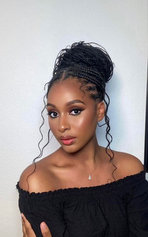 Braids Hairstyles Ideas, Bridal Braids, Wedding Braids, Cute Box Braids Hairstyles, Box Braids Styling, Braided Hairstyles Updo, Braided Hairstyles For Wedding, Braids For Black Women, Cornrow Hairstyles