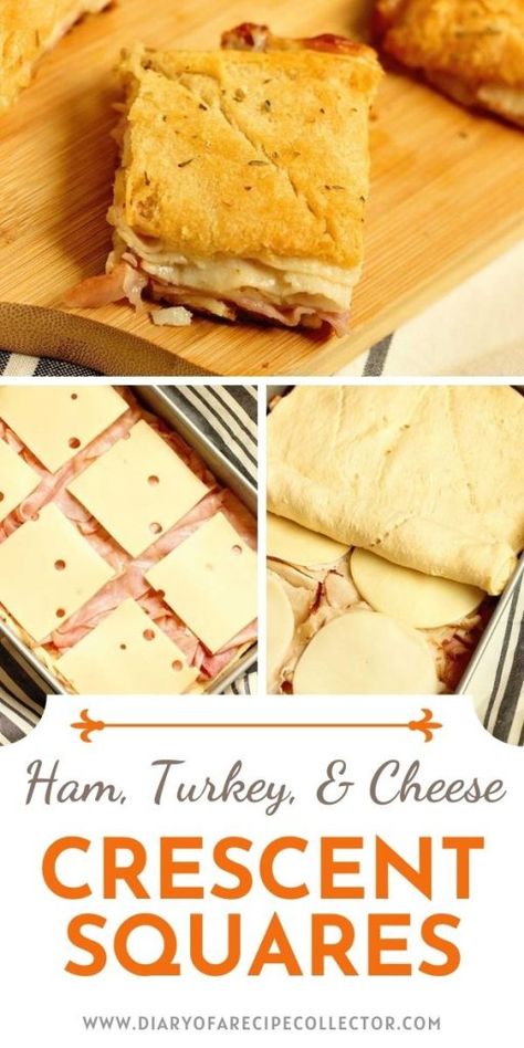 Crescent Square Recipes, Crescent Squares, Crescent Roll Recipes Dinner, Crescent Recipes, Turkey Cheese, Crescent Roll Recipes, Lunch Idea, Crescent Roll, Random Image