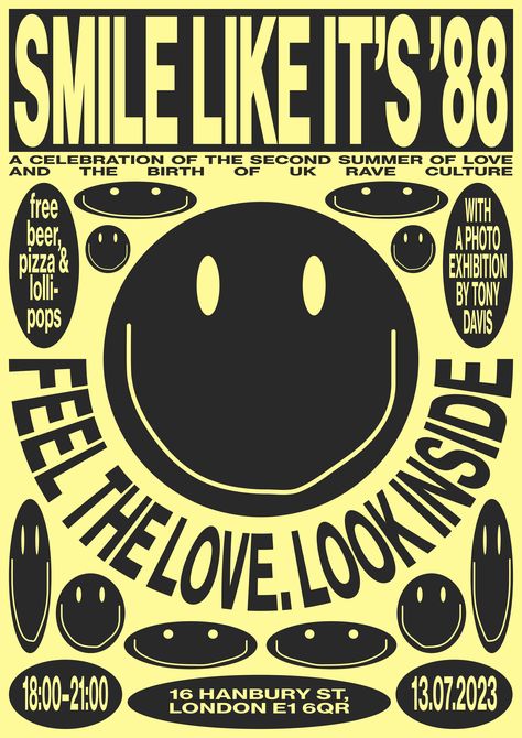 Second Summer of Love | Rave Flyer Mexican Graphic Design, Rave Flyer, Grunge Posters, Dynamic Logo, 90s Rave, Board Game Design, Party Flags, Acid House, Red Books