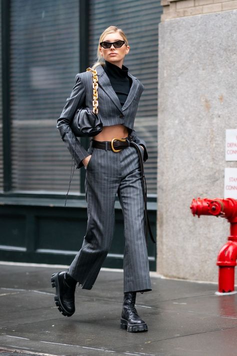 Celebrity Sightings In New York City - February 26, 2020 Elsa Hosk Street Style, Mode Dope, Look 80s, Models Off Duty Style, Nyfw Street Style, Elsa Hosk, Looks Street Style, Autumn Street Style, Emily Ratajkowski