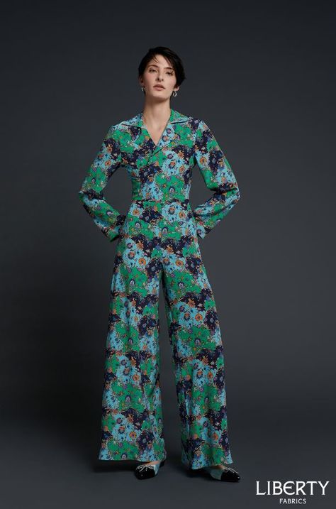 Trending: Co-ord Sewing Patterns - The Fold Line Thirties Fashion, Suit Sewing Patterns, Dressmaking Patterns, Jumpsuit Pattern Sewing, Palazzo Suit, Simple Sewing, Wide Leg Palazzo Pants, Dress Making Patterns, Sewing Blogs