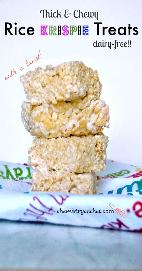 Thick & Chewy Dairy-Free Rice Krispie Treats Dairy Free Rice Krispie Treats, Dairy Free Breakfast Casserole, Dairy Free Breakfast, Rice Recipes For Dinner, Rice Krispies Treats, Lactose Free Diet, Dairy Free Breakfasts, Krispy Treats, Rice Krispy