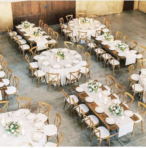 Farmhouse And Round Tables Wedding, Farm Table And Round Table Wedding, Round And Farm Tables Wedding, Wedding Tables Round And Rectangle, Circle And Long Tables Wedding, Round And Rectangular Tables At Wedding, Long Table Reception Layout, Round And Long Table Layout, Round And Farmhouse Table Wedding