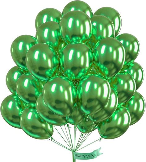 Amazon.com: PartyWoo Metallic Apple Green Balloons, 50 pcs 12 Inch Green Metallic Balloons, Metallic Green Balloons for Balloon Garland or Balloon Arch as Birthday Decorations, Party Decorations, Green-G121-M : Toys & Games Green Balloons, Metallic Balloons, Green Balloon, Decorations Party, Apple Green, Balloon Arch, Balloon Garland, Balloon Decorations, Birthday Decorations