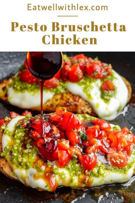 Best Healthy Recipes Dinner, Pesto Chicken With Sundried Tomatoes, Bruschetta Chicken With Pesto, Grilled Chicken With Burrata, Recipes Using Bruschetta, Tasty Healthy Dinner Recipes, Pesto Chicken Dinner Ideas, Bruschetta Chicken Skillet, Meals With Bruschetta