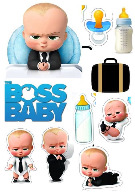 Bossbaby Cake Printable, Baby Boss Cake Topper Printable, Boss Baby Stickers, Boss Baby Png, Boss Baby Theme, Diy Cake Topper Printable, Baby Birthday Invitation Card, Disney Princess Birthday Cakes, Barbie Doll Birthday Cake