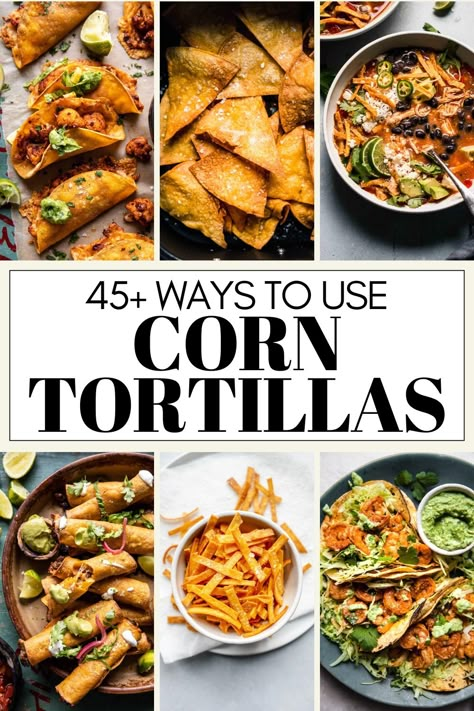 45+ Recipes that Use Corn Tortillas - Platings + Pairings Use Corn Tortillas, Dinner Recipes With Corn Tortillas, Recipes That Use Corn Tortillas, Recipes With White Corn Tortillas, Mini Corn Tortillas Recipes, How To Use Corn Tortillas, Corn Tortilla Meals, Recipes For Corn Tortillas, Things To Make With Corn Tortillas