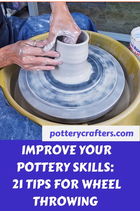 Enhance your pottery skills with these 21 practical tips for throwing on the pottery wheel. From choosing the right clay to mastering the perfect speed, this guide covers everything you need to know to create stunning pottery pieces. Whether you're a beginner or looking to refine your techniques, these tips will help you achieve better results and enjoy the process more.  #potterywheeltips #potteryskills #beginnerpottery #potterytechniques #ceramicart #potterycrafts #wheelthrowing #potterywheel Pottery Wheel Ideas Inspiration, Beginner Pottery Wheel, Pottery Wheel Throwing, Pottery Tips, Beginner Pottery, Wheel Throwing, Enjoy The Process, Pottery Tools, Pottery Techniques