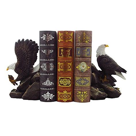 American Bald Eagle Bookend Set Sculptures in Office and Patriotic Home Decor Bird Statues and Figurines by HomenGifts -- See this great product. Patriotic Home Decor, Office Bookshelves, Eagle Statue, Eagle In Flight, Decorative Bookends, American Bald Eagle, Bird Statues, Home Office Accessories, Animal Statues