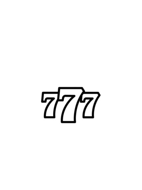 777 Tattoo Stencil, 777 Neck Tattoo, 777 Casino Tattoo, Peaches Tattoo, 777 Tattoo Design, Neck Tattoo Stencil, Lucky 7 Tattoo, 77 Tattoo, Tattoo Design Stencil