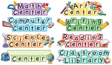 Free+Printable+Classroom+Center+Signs Center Labels Free Printable, Classroom Center Signs Free Printable, Preschool Classroom Center Signs, Center Labels For Preschool Free, Preschool Center Signs Free Printable, Free Printable Center Signs Preschool, Center Signs For Preschool Free, Preschool Centers Signs, Kindergarten Center Signs