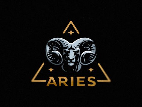 Aries logo by Nick Molokovich on Dribbble Aries Logo, Gold Wallpaper Hd, Aries Wallpaper, Aries Ram Tattoo, Arte Aries, Aries Art, Armor Tattoo, Ram Image, Polynesian Tattoo Designs