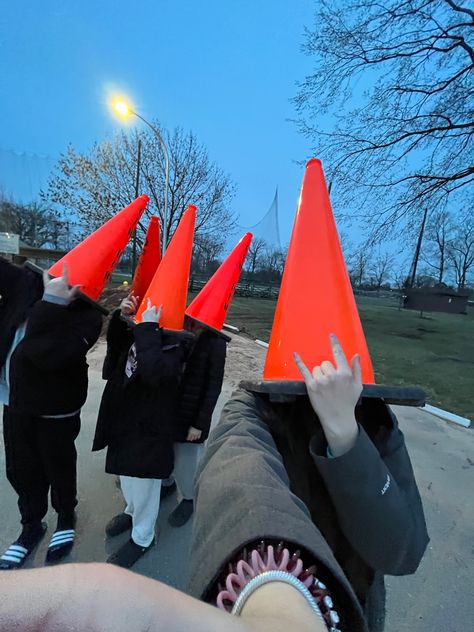 traffic cone 
friends Cone Head Drawing, Friend Group Of 6, Object Head, Cone Head, Wanna Recreate, Object Heads, Traffic Cone, It Girls, Playlist Covers