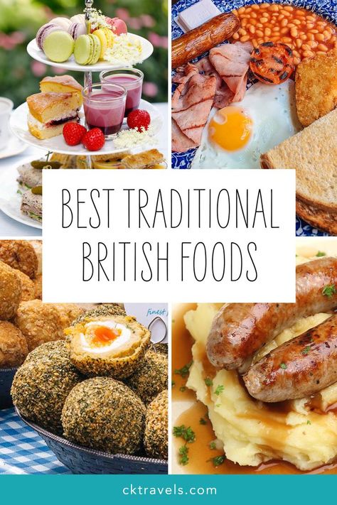 Traditional English food – the top dishes to try in the UK. Guide to the best British foods you need to try whilst visiting London or England including snacks and desserts. Dishes include traditional fried breakfast, toad in the hole and classic Eton Mess English Lunch Traditional, English Salad Recipe, English Buffet Food, British Brunch Ideas, English Lunch Ideas, British Breakfast Ideas, English Dishes Traditional, British Meals Traditional, English Party Food