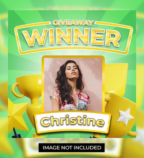 Winner Social Media Post, Winner Poster Design Ideas, Giveaway Poster Design Ideas, Giveaway Social Media Design, Winner Poster Design, Winner Announcement Design, Winner Announcement Poster, Winners Poster Design, Contest Winner Poster