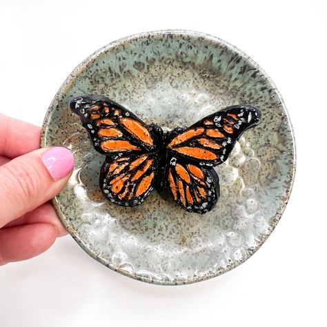 Rustic Pattern, Snack Holder, Decorative Butterfly, Ceramic Trinket Dish, Snack Holders, Dish Washer, My Art Studio, Jewelry Dish, Incense Holder