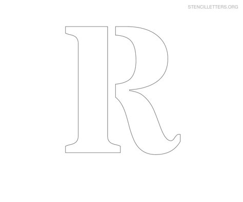 Print Free Stencil Letters R R Template Letter, Letter R Stencil, R Fonts Design Letters, Letter R Drawing, Letter R Template, Letters Printable Free, Letter R Printable, Large Letter Stencils, Letters To Print