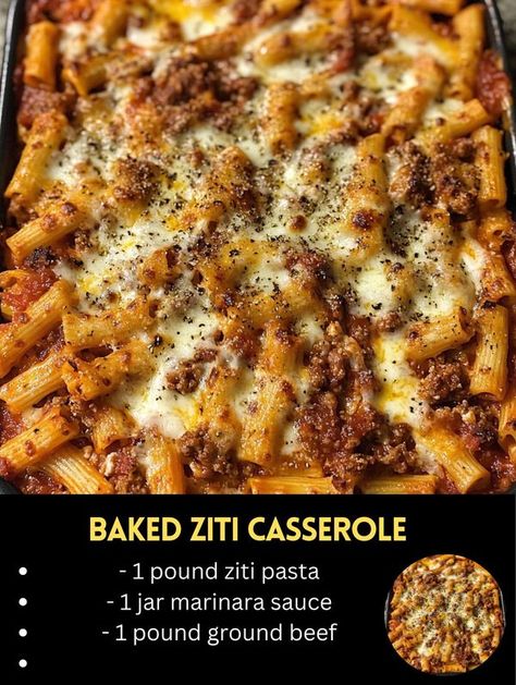 DUMP MEALS | Baked Ziti Casserole | Facebook Italian Sausage And Pasta, Baked Ziti Casserole, Ziti Casserole, Sausage And Pasta, Ziti Pasta, Ziti Recipes, Italian Sausage Pasta, Dump Meals, Baked Ziti