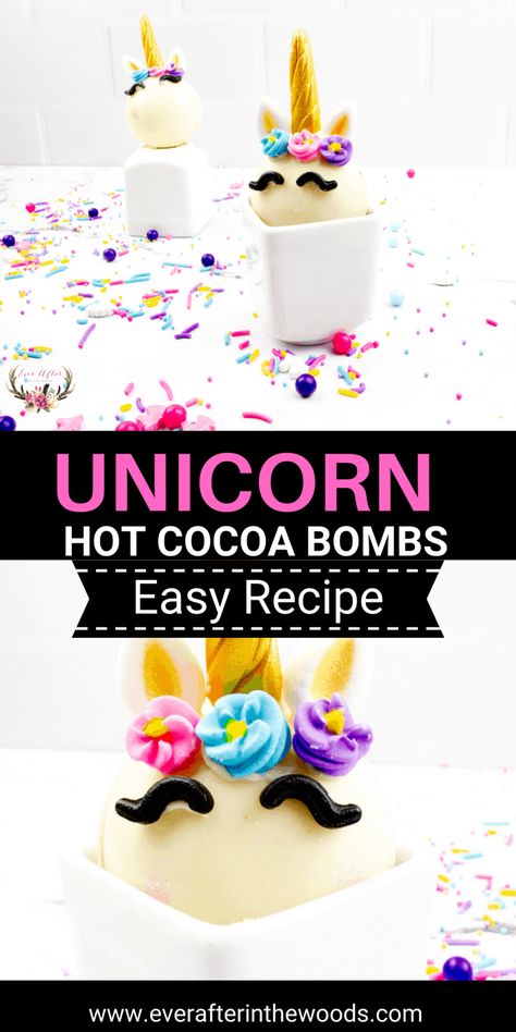 unicorn hot chocolate Hot Cocoa Balls, Unicorn Hot Chocolate Recipe, Strawberry Hot Chocolate, Cocoa Balls, Strawberry Nesquik, Unicorn Hot Chocolate, Lucky Charms Marshmallows, Hot Cocoa Bomb, Hot Chocolate Cocoa