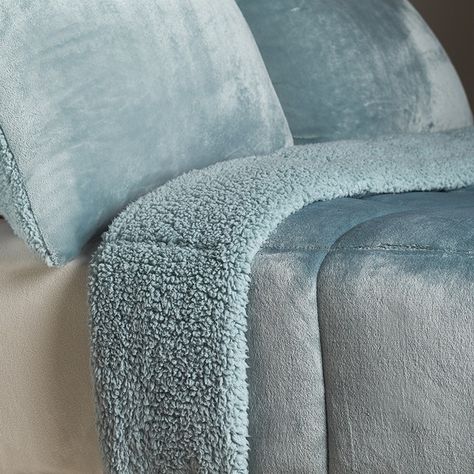 Sherpa Bedding, Bedding Arrangement, Sherpa Comforter, Cloud Room, Teal Bedding, Berkshire Blanket, Queen Size Comforter, King Size Comforters, Bedroom Redo