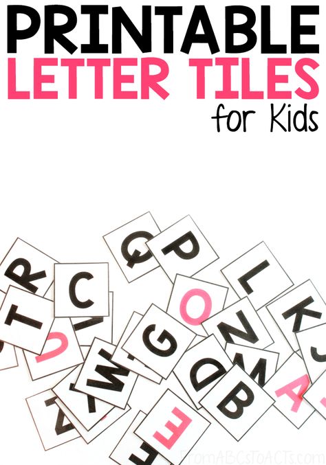 Free Printable Alphabet Letter Tiles, Letter Tiles Printable, Daycare Contract, Montessori Board, Letter Tiles, Free Preschool Printables, Printable Alphabet Letters, Abc Activities, Sound Words