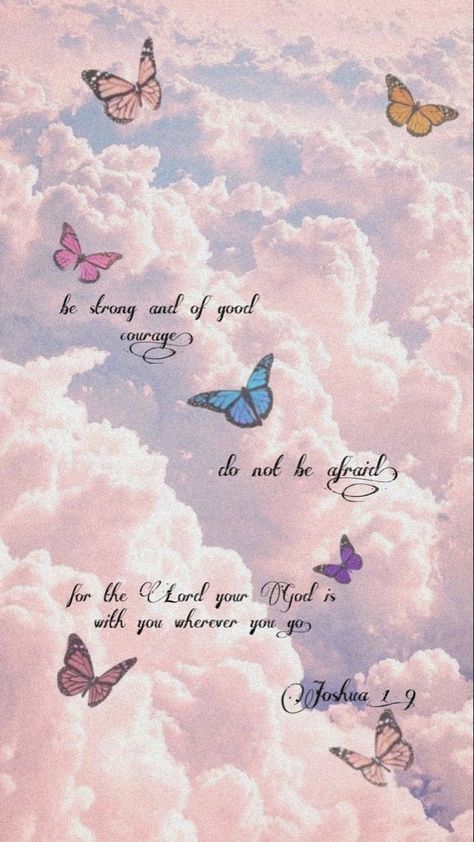 Pretty Christian Wallpaper Lockscreen, Butterfly Lockscreen Quote, Quotes With Butterfly Background, Pink Butterfly Background Aesthetic, Butterfly Wallpaper With Bible Verse, Pretty Pink Butterfly Wallpapers, Bible Quotes Background, Christian Iphone Wallpaper, Positive Quotes Wallpaper