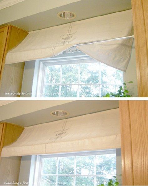 Tension Rods, Kitchen Window Treatments, Tension Rod, How To Hang, Trendy Kitchen, Kitchen Window, French Country Decorating, Country Kitchen, Diy Kitchen