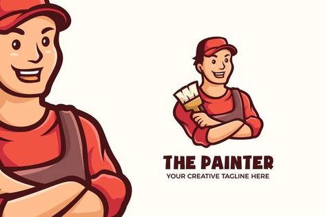 Mascot Logo Vectors, Photos and PSD files | Free Download Mechanic Logo, Mechanic Man, Painting Logo, Relaxing Reading, Bohemian Style Interior, Happy Guy, Man Sitting, Home Protection, Bookshelf Design