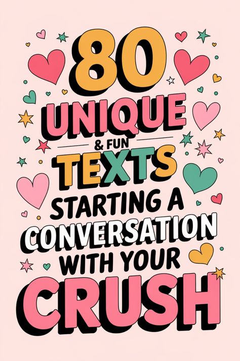 Need some conversation starters with your crush? Check out these 80 unique and fun texts to break the ice and get chatting. Whether you're looking for something witty, flirty, or light-hearted, this list has you covered. From funny jokes to thoughtful questions, there's a variety of options to help you stand out and make a great impression. Start your next interaction off on the right foot with one of these engaging messages that are sure to spark interest and keep the conversation flowing! Flirty Jokes Funny, Interesting Text Conversations, Conversation Starters With Your Crush, Chat With Crush, Conversation Starters Texting Crush, Crush Conversation Starters, Starting A Conversation, Thoughtful Questions, Text Conversation Starters