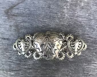 Vintage Claw Clip, Silver Claw Clip, Metal Claw Clip, Vintage Hair Clips, Hair Claw Clip, Vintage Hair, Vintage Clip, Hair Claws & Clips, Vintage Hairstyles