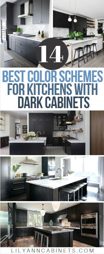 Kitchens With Dark Cabinets, Espresso Kitchen Cabinets, Paint Decor, Light Granite, Grey Floor, Best Color Schemes, Farmhouse Backsplash, Rustic Home Interiors, New Home Buyer