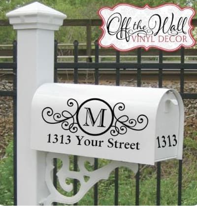 Mailbox Vinyl Decals, Mailbox Vinyl, Mailbox Design, Mailbox Decals, Silhouette Curio, Vinyl Decor, Vinyl Gifts, Wall Vinyl Decor, Silhouette Cameo Projects