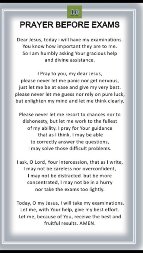 Prayers To Pass An Exam, Prayer Before Exams For Students, Prayer For Academic Success, Prayer For Exams Finals, Test Prayer, Prayer For Exam Success, Prayer Before Exam, Before Exam, Exam Prayer