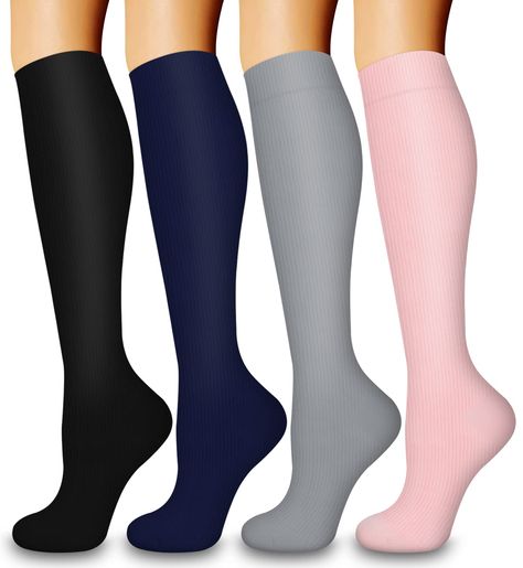 PRICES MAY VARY. REVIVES&ENERGIZES-Our compression socks help relieve pain,improve circulation,boost leg stamina,support veins,reduce foot and leg soreness.Our compression socks are a lifesaver for those who don’t need a high level of compression but are still looking for a pair that would help maintain healthy legs.Sit + Stand + Travel + Recover,Slip on a pair of our socks,Increase Energy,Prevent Swelling,All Day Comfort.We aim to comfort every tired leg regardless of its age,gender,hobby,profe Compression Socks For Nurses, Nurse Compression Socks, Japan Summer, Lower Extremity, Best Travel Accessories, Socks Cute, Cute Nurse, Long Flights, Leg Pain